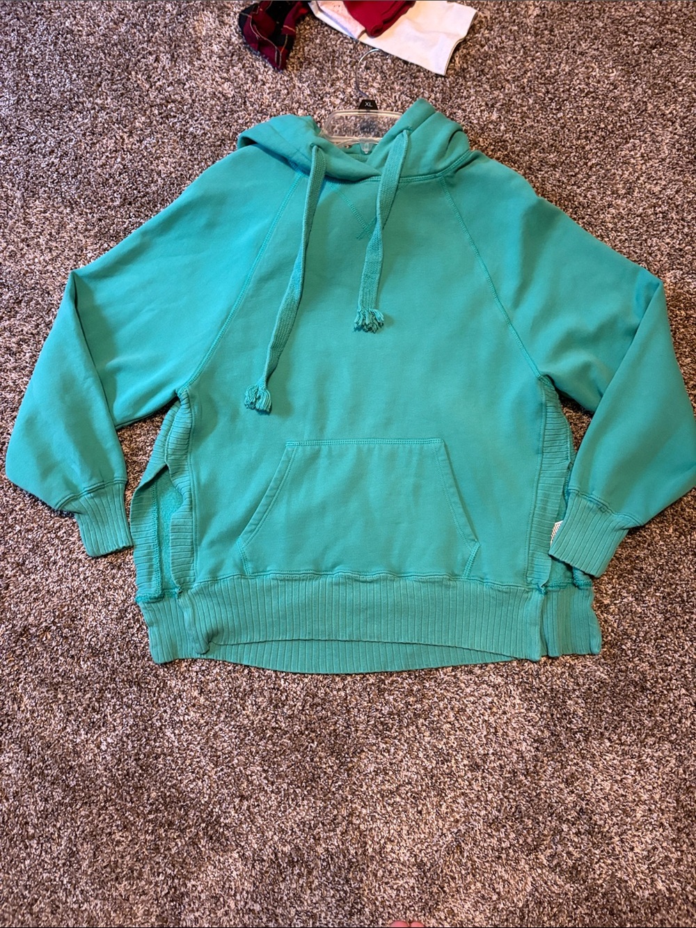 Women's Green Hooded Pullover Sweater American Eagle
